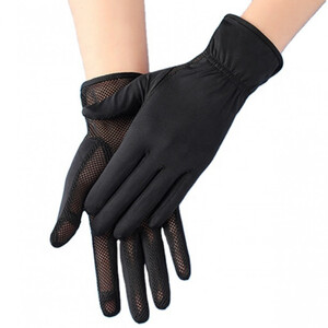 قفازات قيادة للنساء حماية من الشمس من الحرير الناعم – مفتوح الاصبعين - الوان متعددة 116