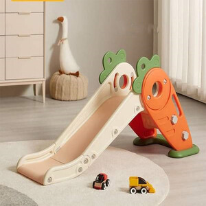 بيبي لف  زحليقة جزرة مع قاعدة تثبيت مع كورة سلة  133X49X65 سم برتفالي 28-XLB-11O