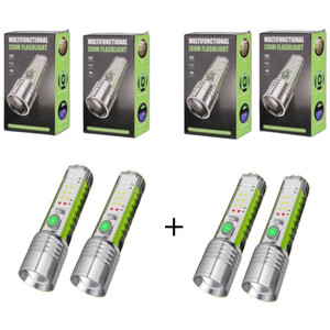 بكج الأحلام يشمل 4 منتجات من كشاف الأحلام الأصلي LED صغير الحجم مع بطارية 18650 القابل لاعادة الشحن مسافة الضوء 500 متر