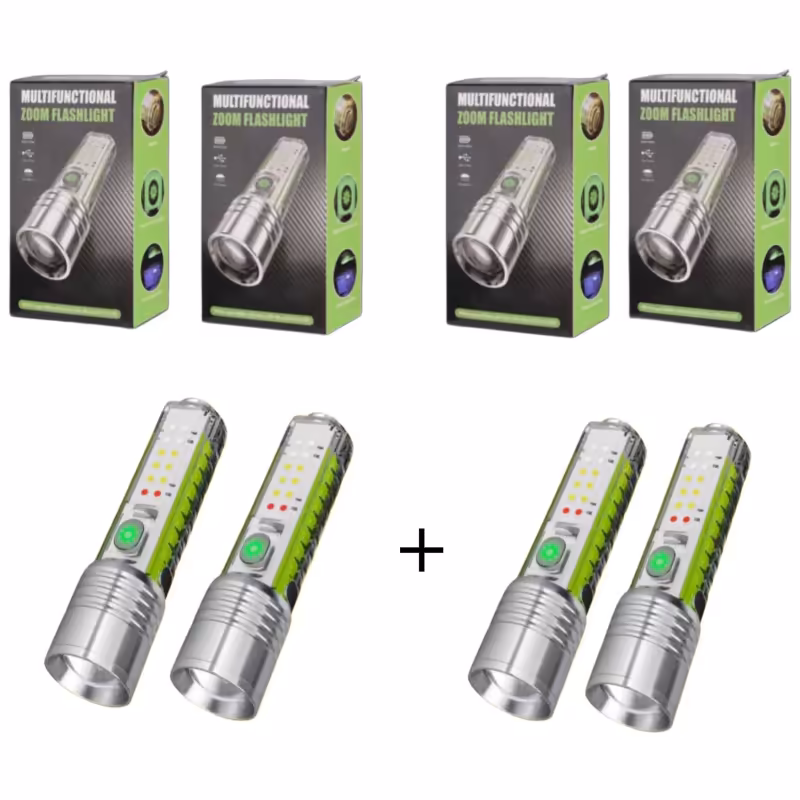 بكج الأحلام يشمل 4 منتجات من كشاف الأحلام الأصلي LED صغير الحجم مع بطارية 18650 القابل لاعادة الشحن مسافة الضوء 500 متر