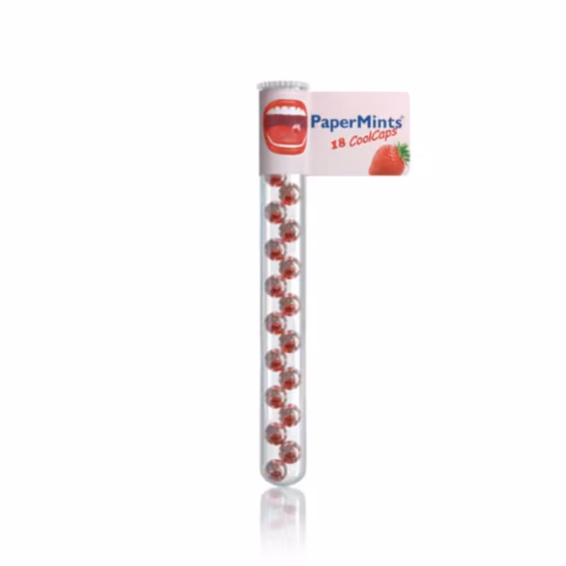 بيبر مينتس - كبسولة معطرة للفم بنكهة الفراولة 18 كبسوله