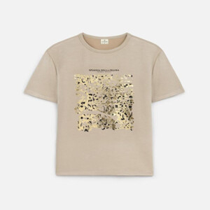 تي شيرت نسائي بتصميم جذاب بلون بني