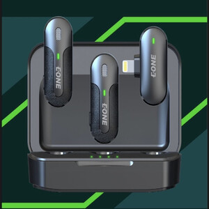 ميكروفون لاسلكي مزدوج بجودة صوت فائقة مثالي للتسجيل البث المباشر والمقابلات