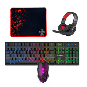4-in-1 Combo Set: Keyboard, Mouse, Headset, Mouse Pad