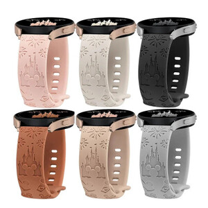 20 مللي متر لطيف الكرتون محفورة العصابات لساعة سامسونج جالاكسي 7/6/5/4/أكتيف 2 40 مللي متر 44 مللي متر/ساعة 5Pro 45 مللي متر/ساعة 3 41 مللي متر حزام سيليكون