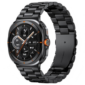 حزام ساعة معدني لساعة سامسونج جالاكسي 8/8 سوار بديل كلاسيكي لساعة جالاكسي 7 الترا من الفولاذ المقاوم للصدأ