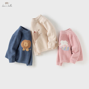 ديف بيلا الشتاء الفتيان الفتيات طفل الأطفال سترة محبوكة البلوز الدافئة عادية الحلو لطيف لطيف الاطفال تريكو DBM19273-A