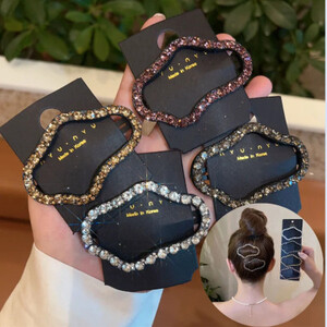 جديد إمرأة دبوس الشعر كامل الماس سحابة على شكل عودة رئيس دبوس الشعر كسر الشعر التشطيب غطاء الرأس انتزاع كليب الراين أغطية الرأس