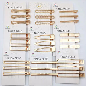 جديد 3 قطعة مشبك شعر معدني دبوس الشعر للنساء الجوف خارج الانفجارات الجانب كليب الذهب اللون Hairgrip كسر إكسسوارات الشعر