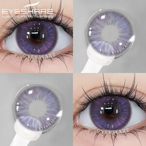 EYESHARE 1 زوج الكورية العدسات اللاصقة الملونة للعيون مستحضرات التجميل الأرجواني العدسات الأحمر الاتصالات الوردي العين عدسة الموضة السنوية لينة