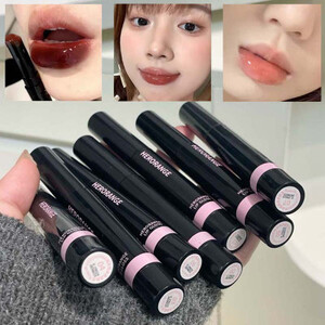 أنبوب أحمر الشفاه الأسود مرآة ترطيب ملمع الشفاه ملمع الشفاه ملمع الشفاه ملمع الشفاه ملمع الشفاه الكورية ماكياج العطاء الشفاه جديد