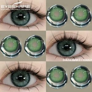 EYESHARE 1 زوج موضة جديدة عدسات لاصقة ملونة للعيون عدسات عين خضراء طبيعية عدسات زرقاء الاستخدام السنوي عدسات العين اتصالات ملونة
