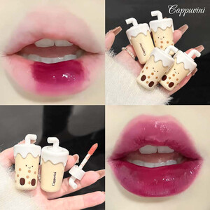 الإبداعية لؤلؤة الحليب الشاي على شكل ملمع الشفاه ملمع الشفاه مقاوم للماء وغير يتلاشى عصير العنب ملمع الشفاه ملمع الشفاه ماكياج الكورية