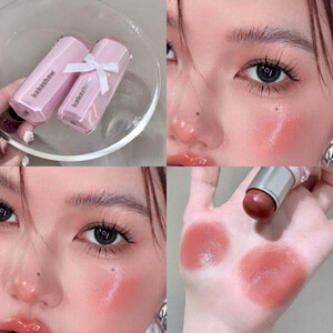 أحمر خدود ملمع مائي شفاف 2 في 1 أحمر شفاه مرطب للوجه أحمر خدود ملون مقاوم للماء طبيعي خفيف الوزن