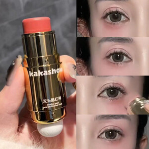 أحمر الخدود عصا مزدوجة نهاية توسيع اللون الطبيعي دائم ماتي أحادية اللون كريمي روج أحمر الخدود عصا الوجه كونتور أحمر الخدود ماكياج