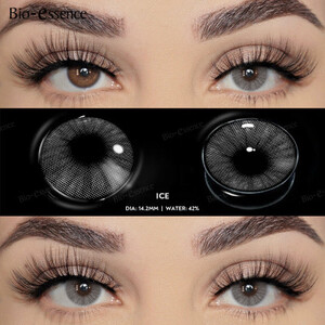 [الأفضل مبيعات] Bio-essence زوج واحد من العدسات اللاصقة الملونة للعيون ذات المظهر الطبيعي عدسات عين بنية عدسات زرقاء لاصقة رمادية