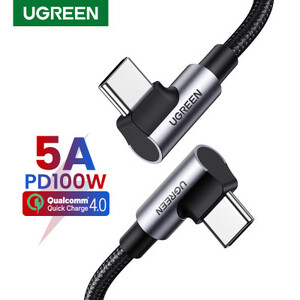 UGREEN PD 100 واط USB C إلى USB C كابل شحن لسامسونج S10 S20 ماك بوك برو iPad 2020 شاحن سريع 4.0 PD سلك شحن سريع