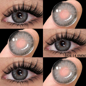 AMARA 2 قطعة عدسات لاصقة طبيعية جميلة للتلميذ للعيون عدسات لاصقة تجميلية سنوية