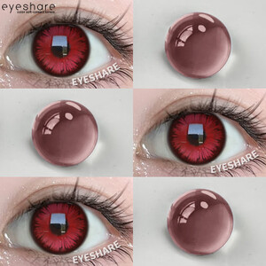 AMARA 1 زوج عدسات لاصقة حمراء كوسبلاي للعيون عدسات كوسبلاي وردية عدسات مكياج عصرية للنساء Colorcon