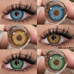 عدسات لاصقة ملونة من العمار للعيون ، عدسات تلاميذ رمادية ، عدسات عين زرقاء ، عدسة بنية اللون ، عدسات خضراء سنوية ، عدسات تجميلية ، زوج واحد