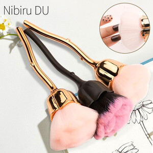 فرشاة ناعمة على شكل وردة للتقليم مسمار الفن فرشاة الغبار مسمار الغبار فرشاة هلام البولندية تنظيف الغبار فرش الأظافر أداة مستلزمات الأظافر