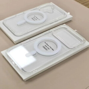 حافظة MagSafe شفافة جديدة لهاتف iPhone 17 Air 17 16 15 14 13 12 Plus Pro Max غطاء شحن لاسلكي مقاوم للصدمات مع ميزة مغناطيسية