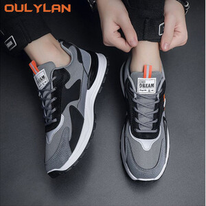 Oulylan 2025 أحذية رجالية عصرية أحذية رياضية تصميم العلامة التجارية مريحة لينة سوليد الرجال احذية الجري خفيفة