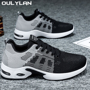 Oulylan أحذية رياضية عادية المشي الذكور أحذية رياضية أسود 2025 احذية الجري الرجال حذاء كاجوال بفتحات تهوية في الهواء الطلق خفيفة الوزن