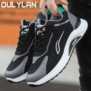 Oulylan أحذية رياضية للجري برباط مضادة للانزلاق للرجال أحذية رياضية جديدة خفيفة الوزن قابلة للتنفس عصرية متعددة الاستخدامات ومقاومة للاهتراء