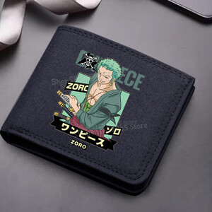 قطعة واحدة الرجال المحفظة رجل لوفي زورو المروحية رجل محفظة صغيرة متعددة فتحة الائتمان حامل بطاقات التعريف الشخصية أنيمي طوي قماش محفظة للعملة