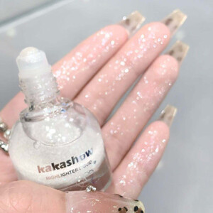 هايلايتر سائل لامع للوجه عالي اللمعان، هايلايتر لتحديد الوجه والعين، مقاوم للماء وغير دهني