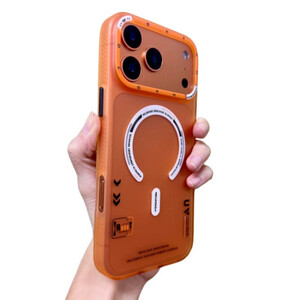 حافظة هاتف مغناطيسية غير لامعة لهاتف آيفون 17 برو ماكس 17 17 برو Magsafe شحن لاسلكي متجمد الظهر إطار عدسة معدنية غطاء أزرار