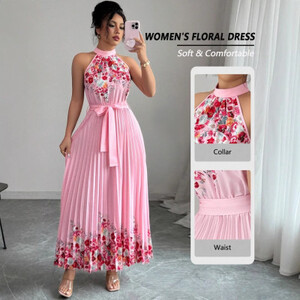 فستان الأمومة الملابس النسائية 2025 موضة جديدة طباعة فستان مطوي