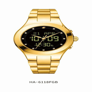 ساعة رجالية إسلامية الحرمين ذهبي