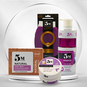 باقة 5M  لتفتيح وترطيب الجسم – تنظيف عميق، تقشير، نعومة وإشراقة من أول استخدام