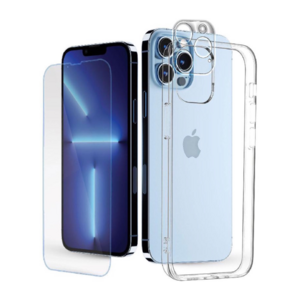 بكج حماية 4 في 1 كفر شفاف + حماية للشاشة والكاميرا