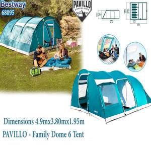 بست واي بافيلو خيمة  6 اشخاص  طبقتين  4.9MX3.80MX1.95M