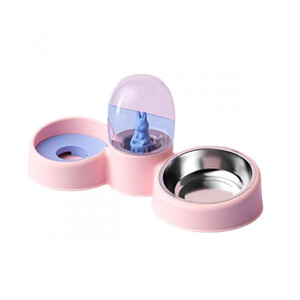 مشربية وصحن أكل مع خزان تغذية