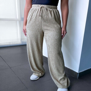 ‎ بنطلون نسائي بتصميم مريح بلون بيج