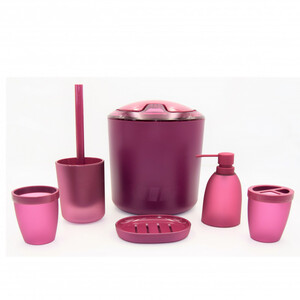 طقم إكسسوارات حمام بالوان مميزة 6 قطع