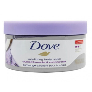 دوف مقشر للجسم بخلاصة اللافندر وحليب جوز الهند - 298 جرام