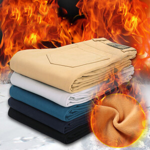 2023 شتاء جديد الرجال الدافئة Pants غير رسمية النمط الكلاسيكي موضة رشاقته سليم صالح الصوف بنطلون أسود أزرق كاكي ماركة الملابس