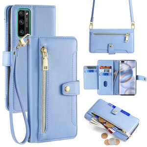 حافظة كروس جلدية للسيدات ، حافظة قلابة ، فتحات للبطاقات ، حقيبة هاتف لـ Honor 30 ، 30S ، 20 Pro ، 10X Lite ، 10 ، 9A ، 9X ، 8A ، 8C ، 8X ، 9 ، 8 ، 7 ، 7X