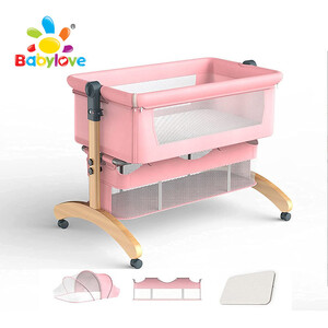 سرير أطفال محمول قابل للنقل ،  قابل للطي ، متعدد الوظائف - زهري 33-602-14P