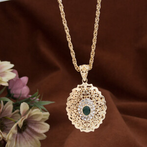 Sunspicems المغرب طويل قلادة قلادة المرأة العربية قلادة الذهب اللون القفطان سترة سلسلة العروس مجوهرات الزفاف هدية