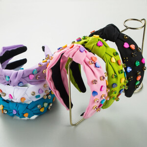 على شكل قلب عقال الكريستال الزخرفية للنساء ، لون الحلوى ، اكسسوارات للشعر ، النسخة الكورية ، المألوف ، لطيف ، جديد